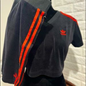 Adidas crop top mini skirt 2-piece set